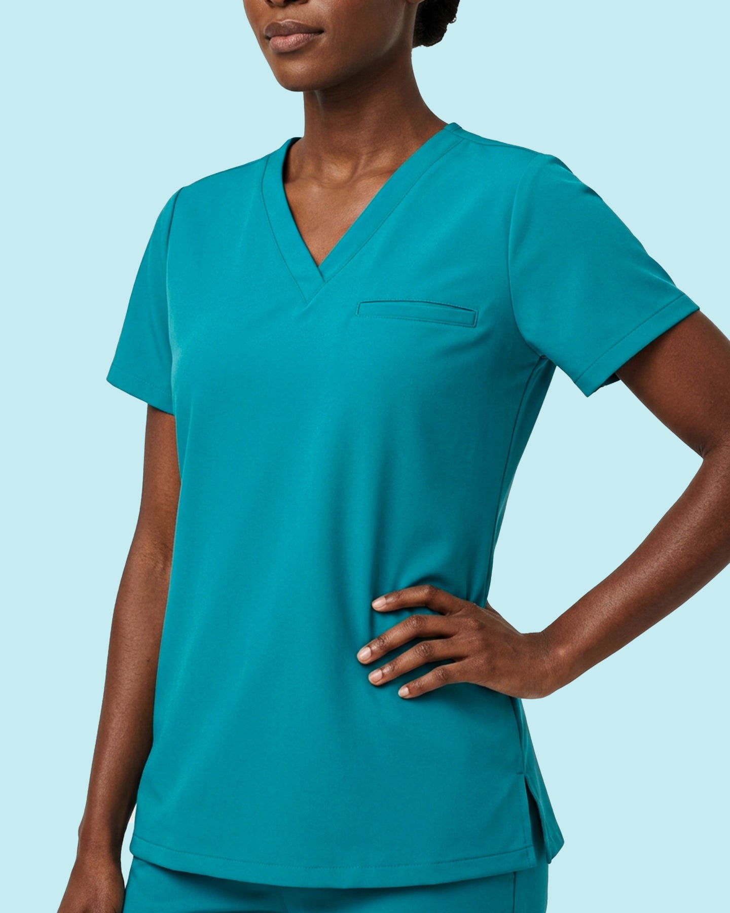 Women's One-Pocket V-neck Scrub Top Marina