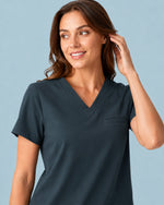 Women's One-Pocket V-neck Scrub Top Dark Harbor