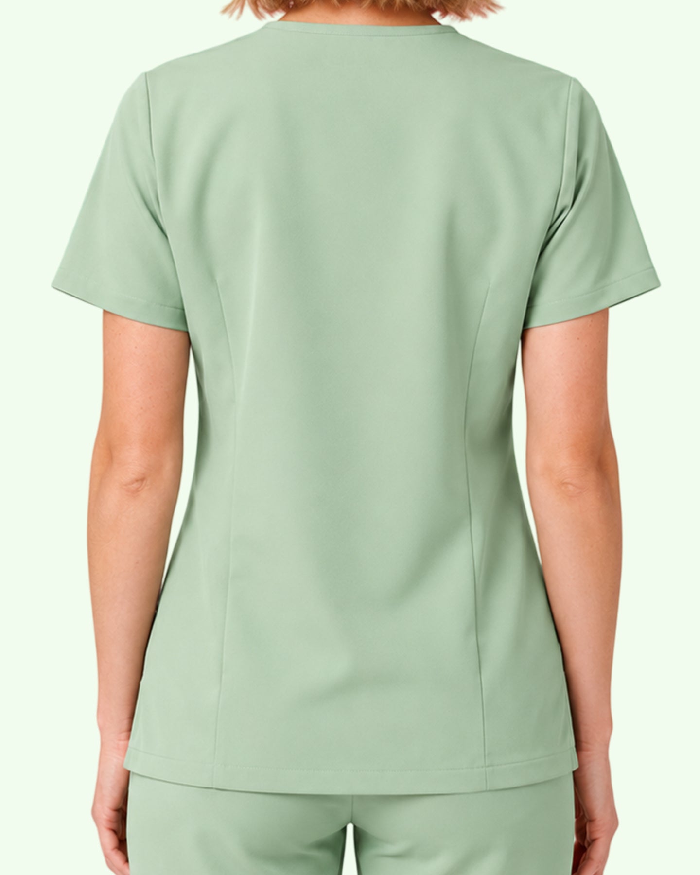 Women's One-Pocket V-neck Scrub Top Mint