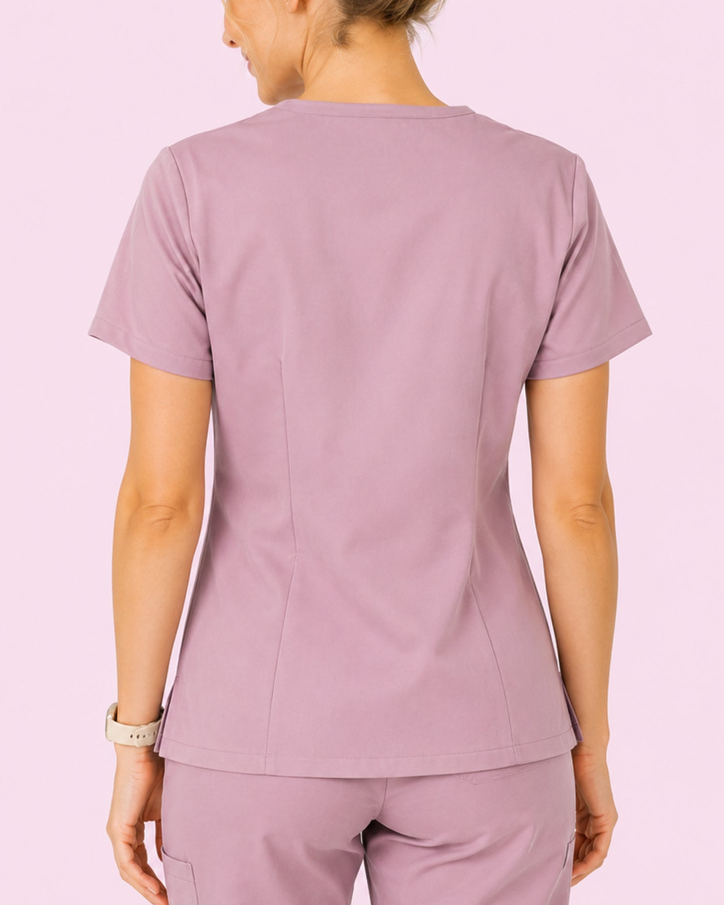 Women's One-Pocket V-neck Scrub Top Blossom