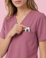 Women's One-Pocket V-neck Scrub Top Royal Mauve
