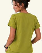 Women's One-Pocket V-neck Scrub Top Avocado