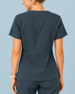 Women's One-Pocket V-neck Scrub Top Dark Harbor