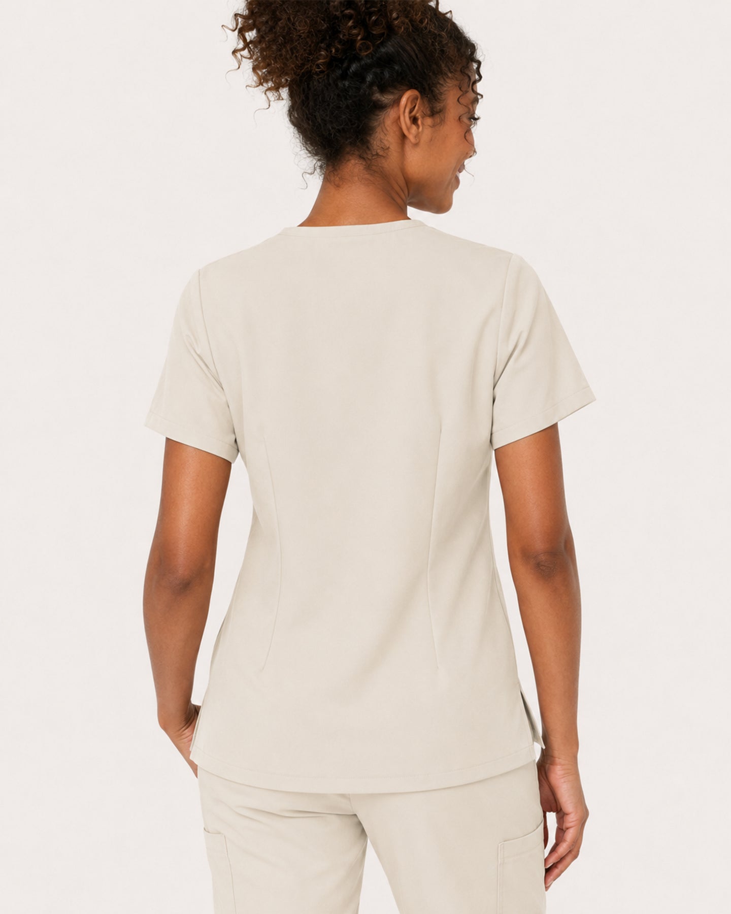 Women's One-Pocket V-neck Scrub Top Birch