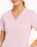 Women's One-Pocket V-neck Scrub Top Rose Quartz