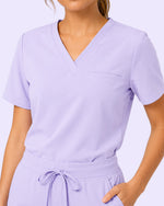 Women's One-Pocket V-neck Scrub Top Lavender