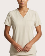 Women's One-Pocket V-neck Scrub Top Birch