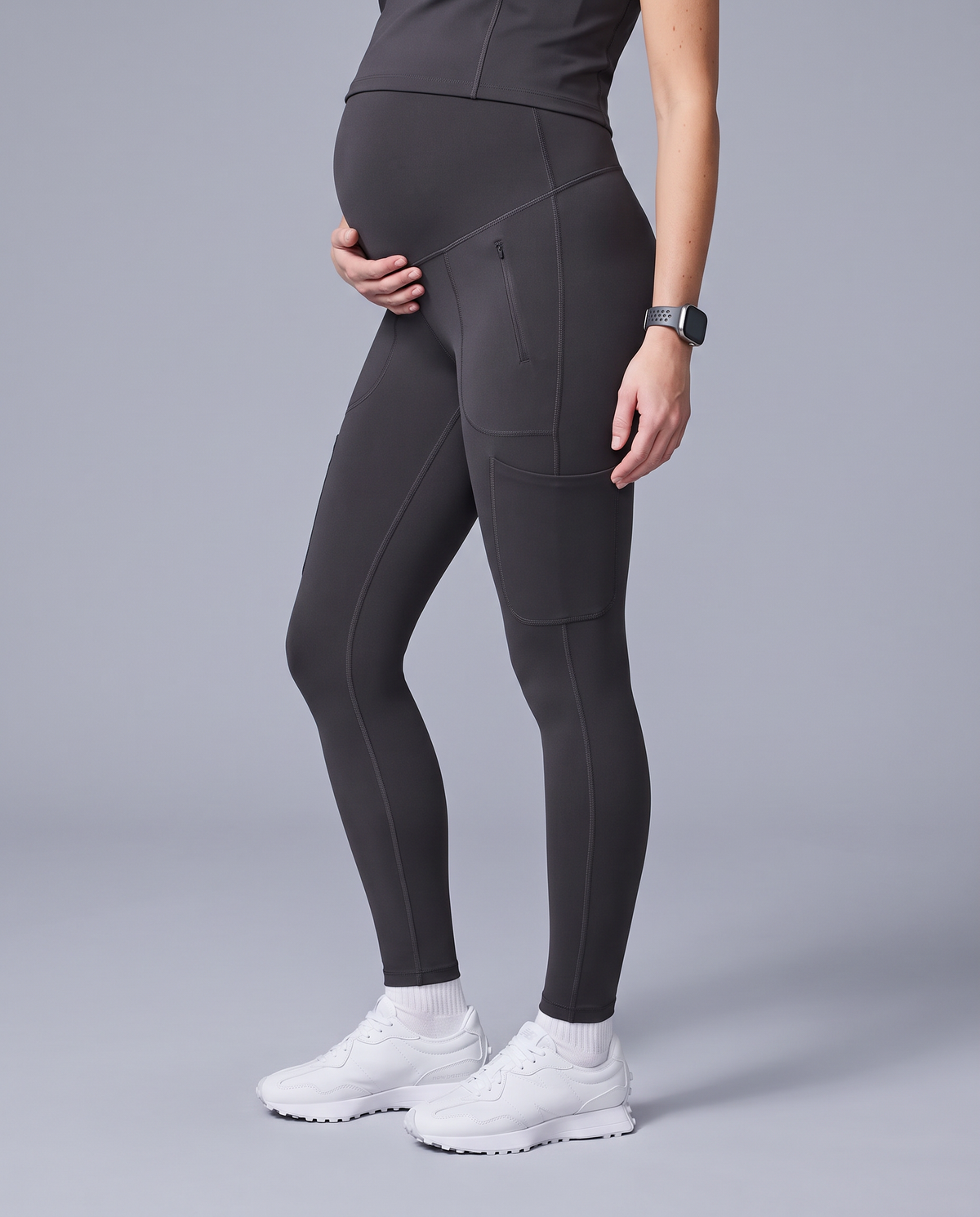 Maternity Scrub Legging Pewter