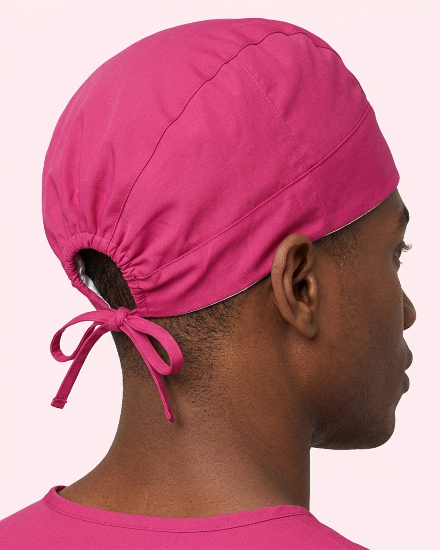 Premium Satin-Lined Scrub Cap Wild Berry