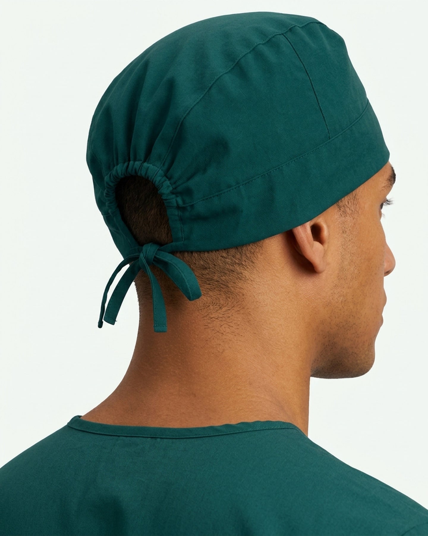 Premium Satin-Lined Scrub Cap Midnight Green