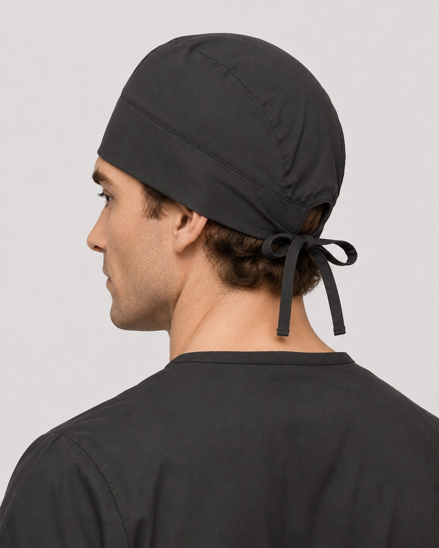 Premium Satin-Lined Scrub Cap Charcoal