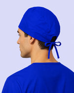 Premium Satin-Lined Scrub Cap Galaxy Blue