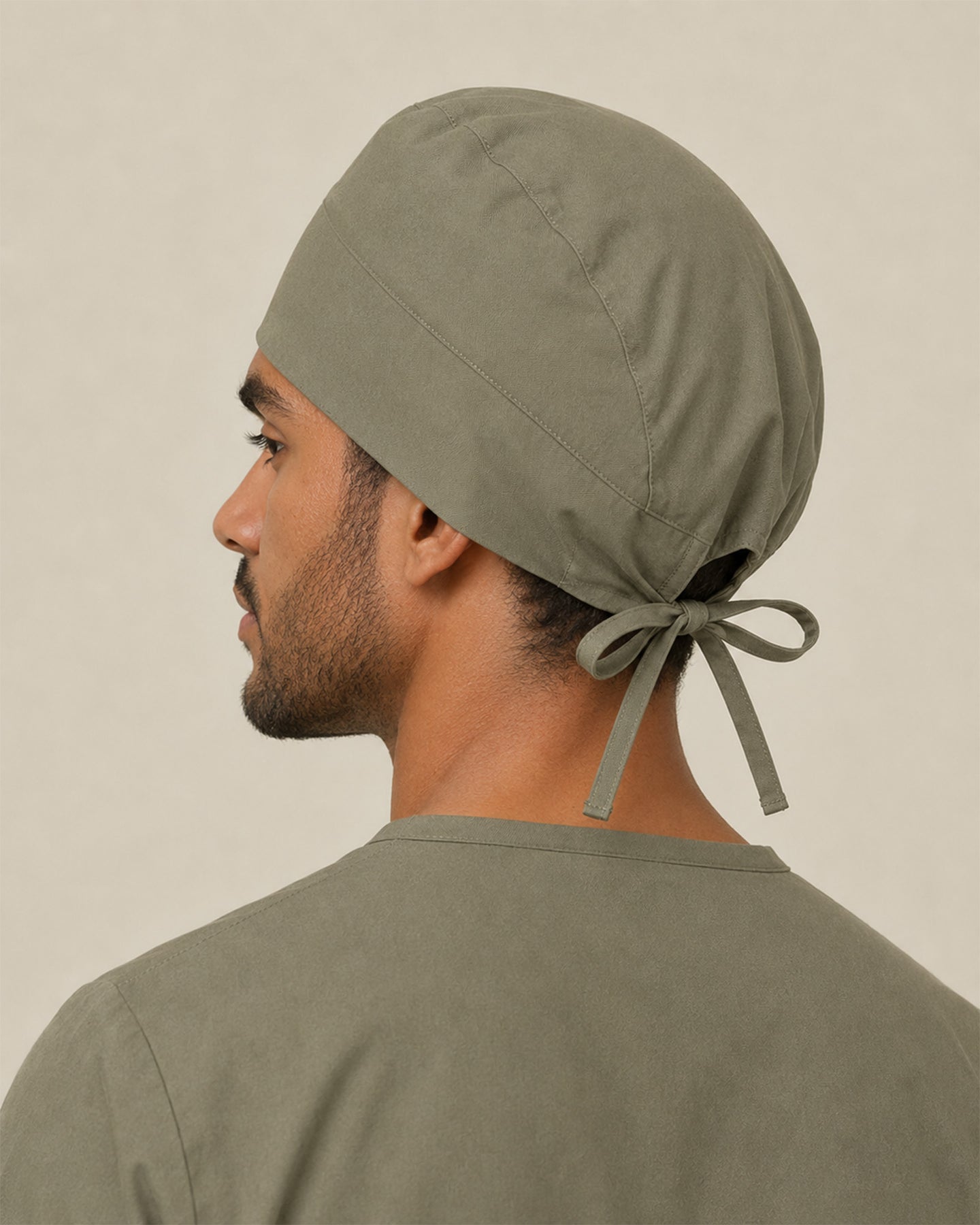 Premium Satin-Lined Scrub Cap Olive