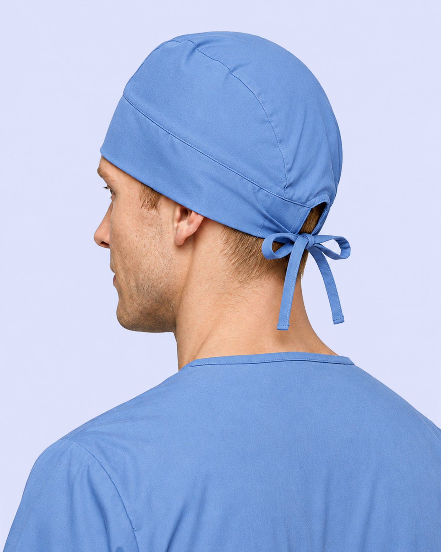 Premium Satin-Lined Scrub Cap Ceil Blue