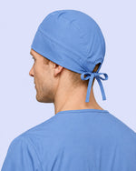 Premium Satin-Lined Scrub Cap Ceil Blue