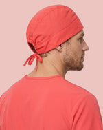 Premium Satin-Lined Scrub Cap Coral