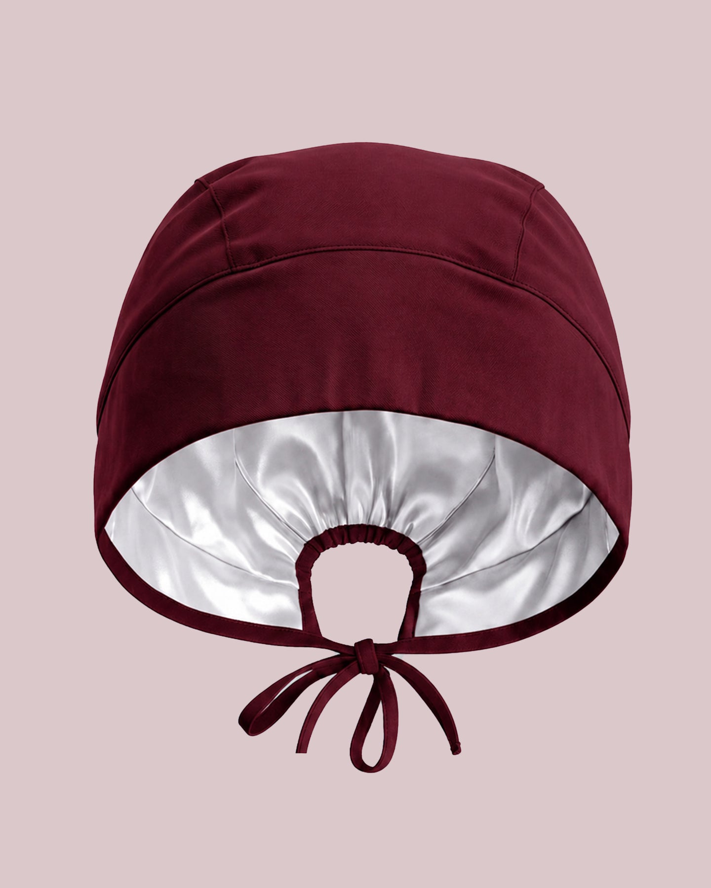 Premium Satin-Lined Scrub Cap Burgundy