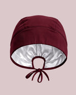 Premium Satin-Lined Scrub Cap Burgundy