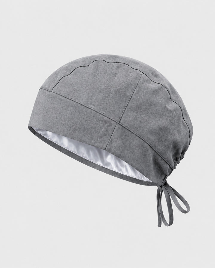 Premium Satin-Lined Scrub Cap Heather Gray