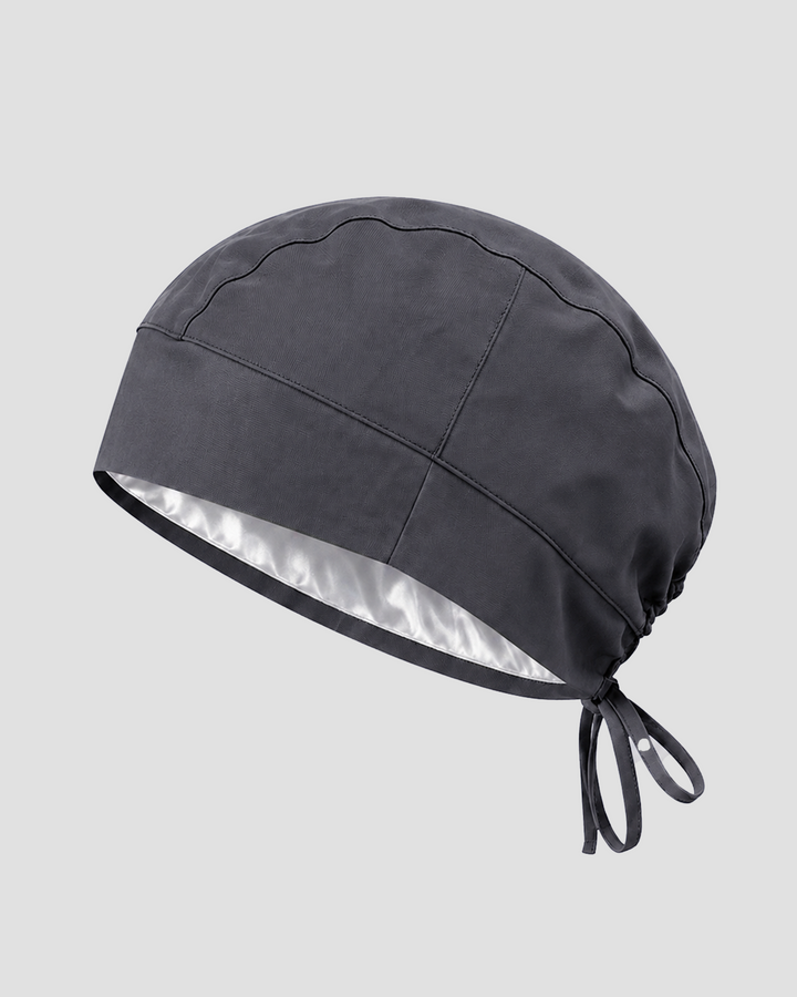 Premium Satin-Lined Scrub Cap Pewter