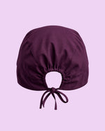 Premium Satin-Lined Scrub Cap Deep Eggplant