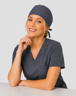 Premium Satin-Lined Scrub Cap Pewter