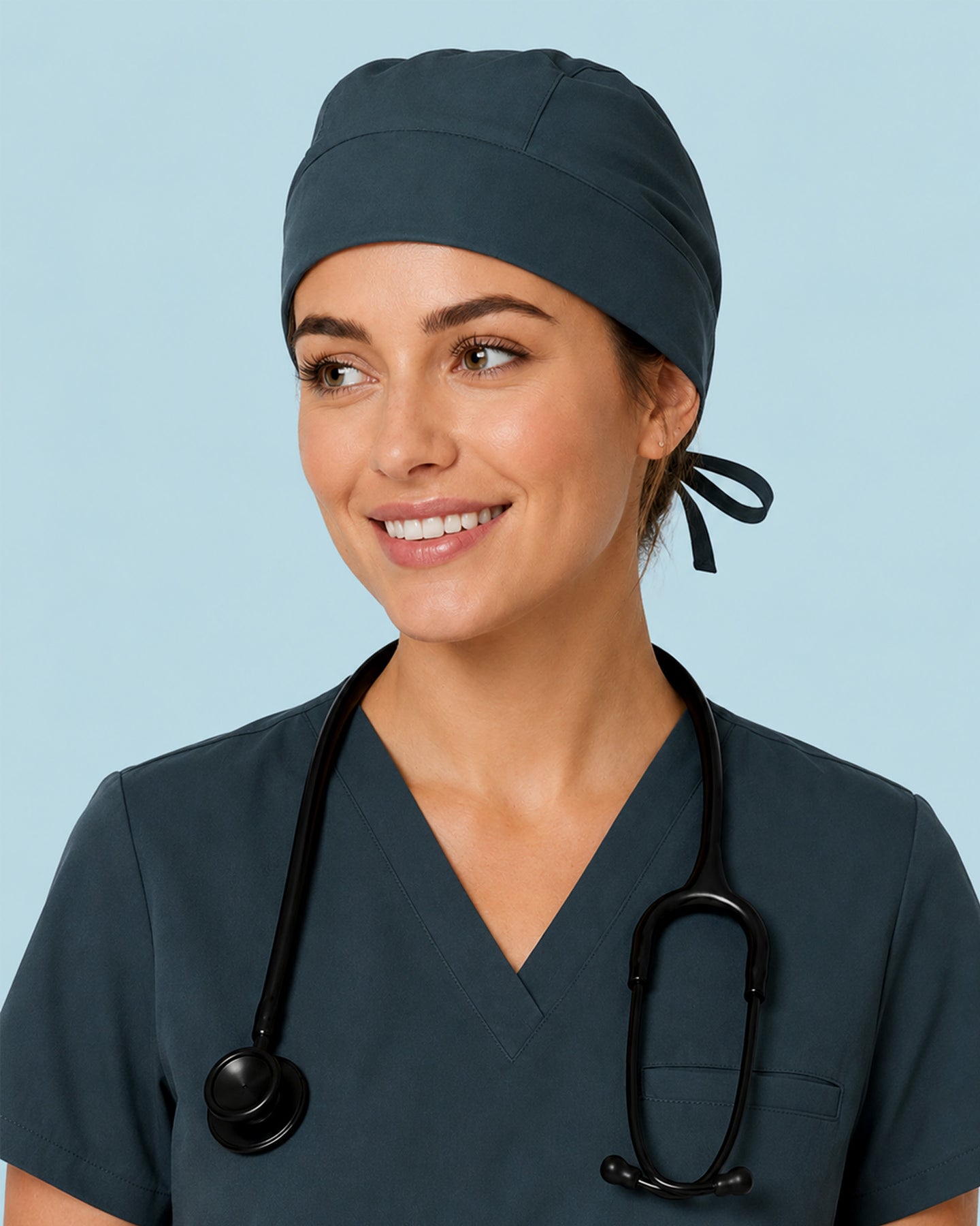 Premium Satin-Lined Scrub Cap Dark Harbor