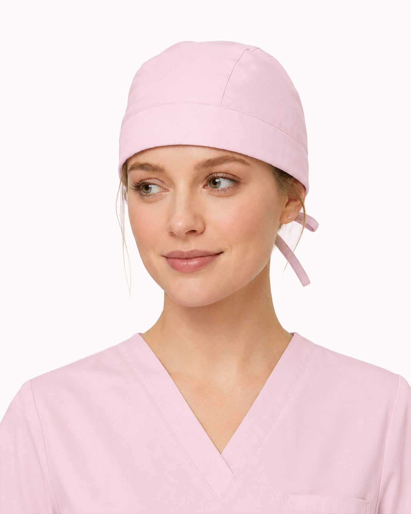 Premium Satin-Lined Scrub Cap Rose Quartz