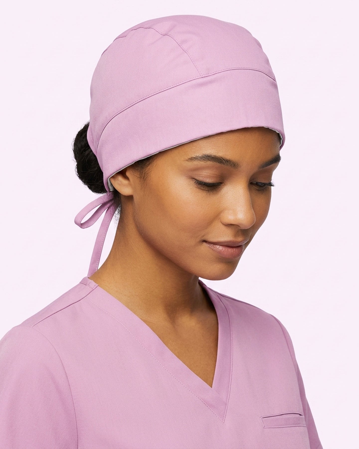 Premium Satin-Lined Scrub Cap Lilac