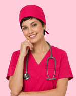 Premium Satin-Lined Scrub Cap Sangria