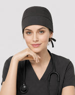 Premium Satin-Lined Scrub Cap Charcoal
