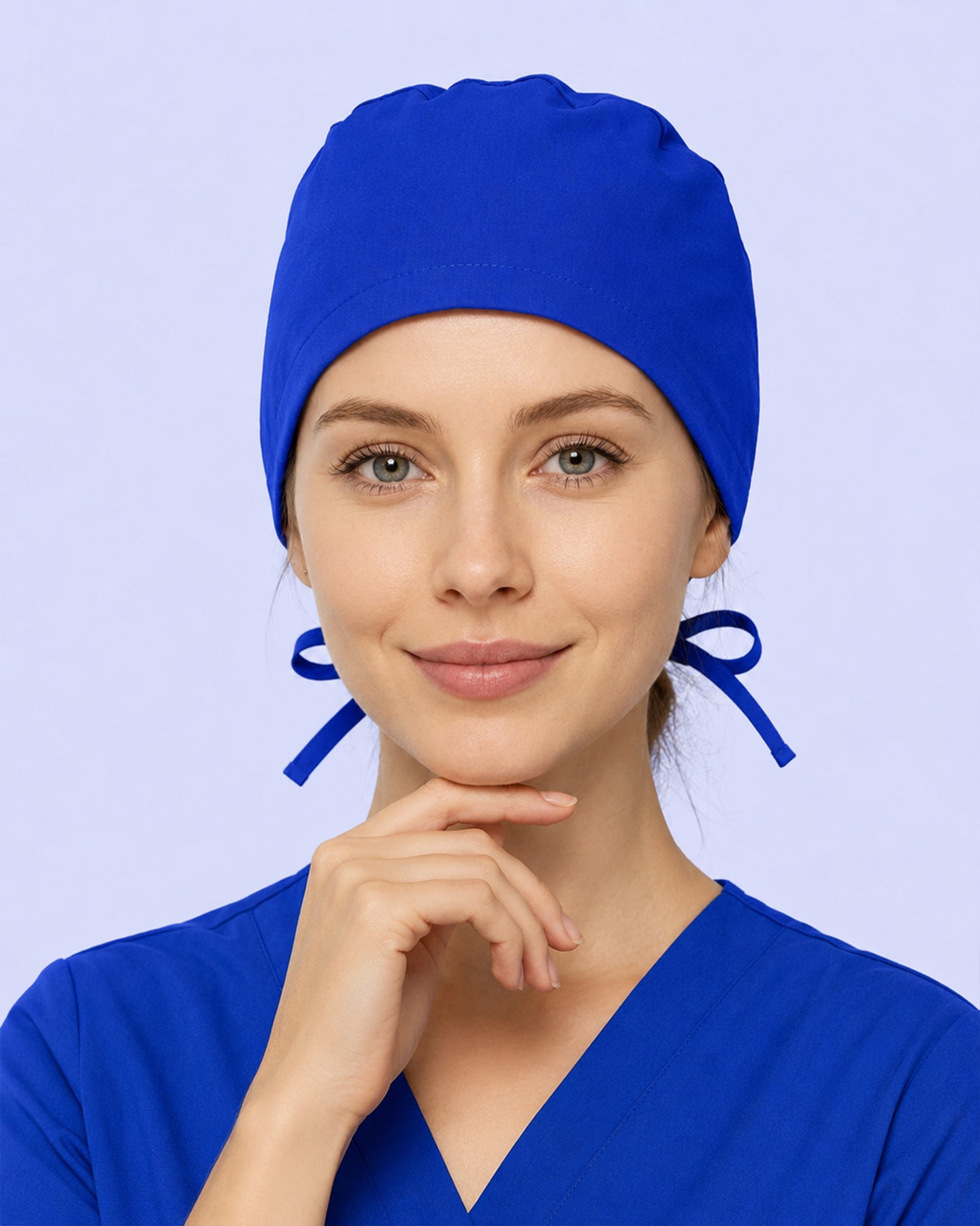 Premium Satin-Lined Scrub Cap Galaxy Blue