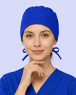 Premium Satin-Lined Scrub Cap Galaxy Blue