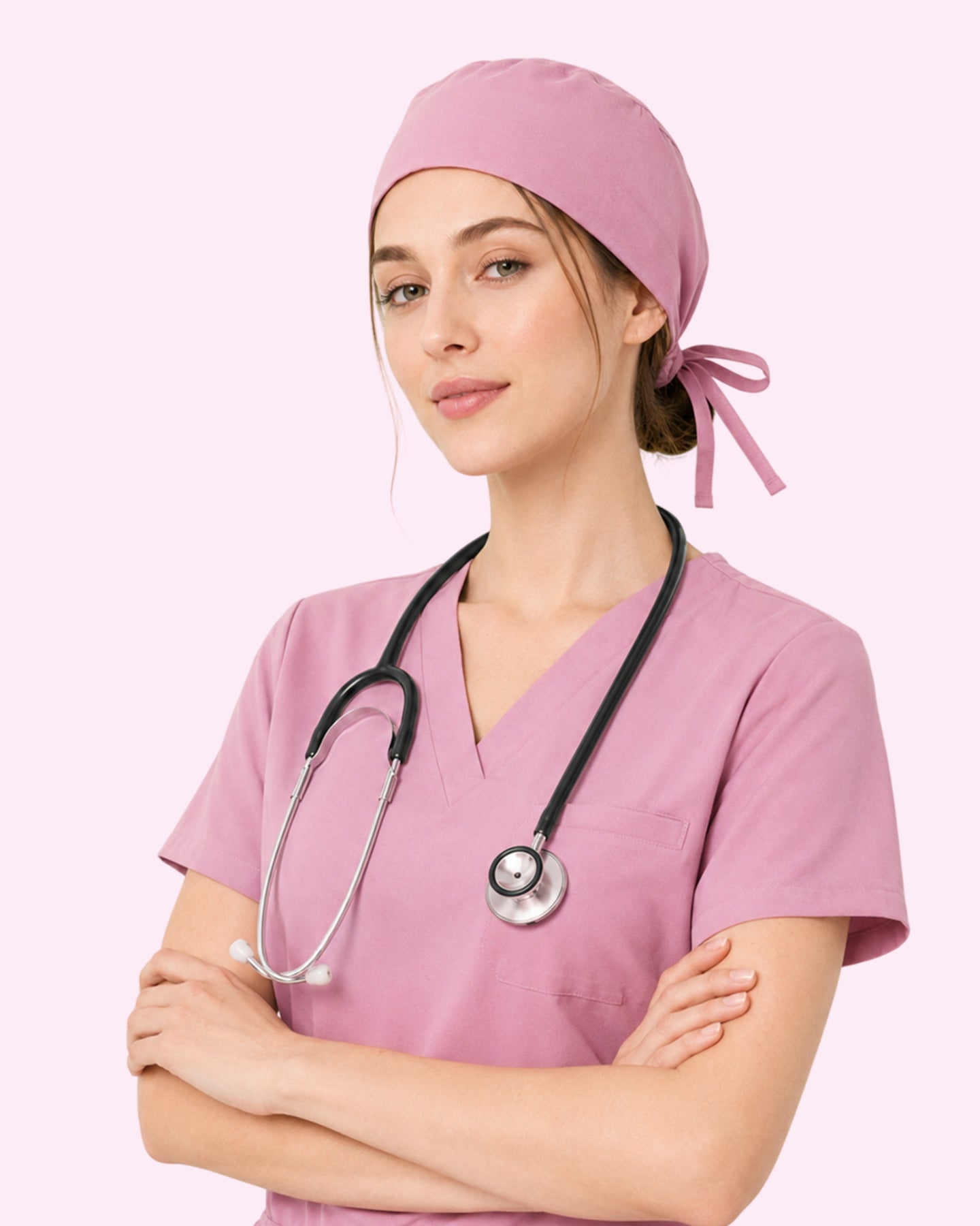 Premium Satin-Lined Scrub Cap Blossom