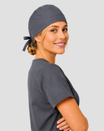 Premium Satin-Lined Scrub Cap Pewter