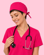 Premium Satin-Lined Scrub Cap Sangria