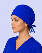 Premium Satin-Lined Scrub Cap Galaxy Blue