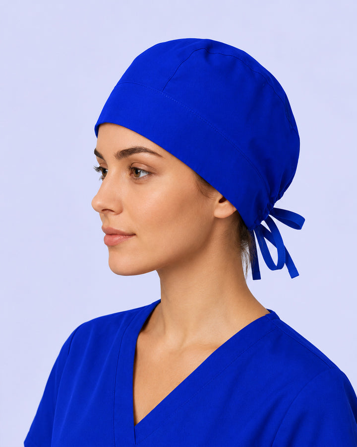 Premium Satin-Lined Scrub Cap Galaxy Blue