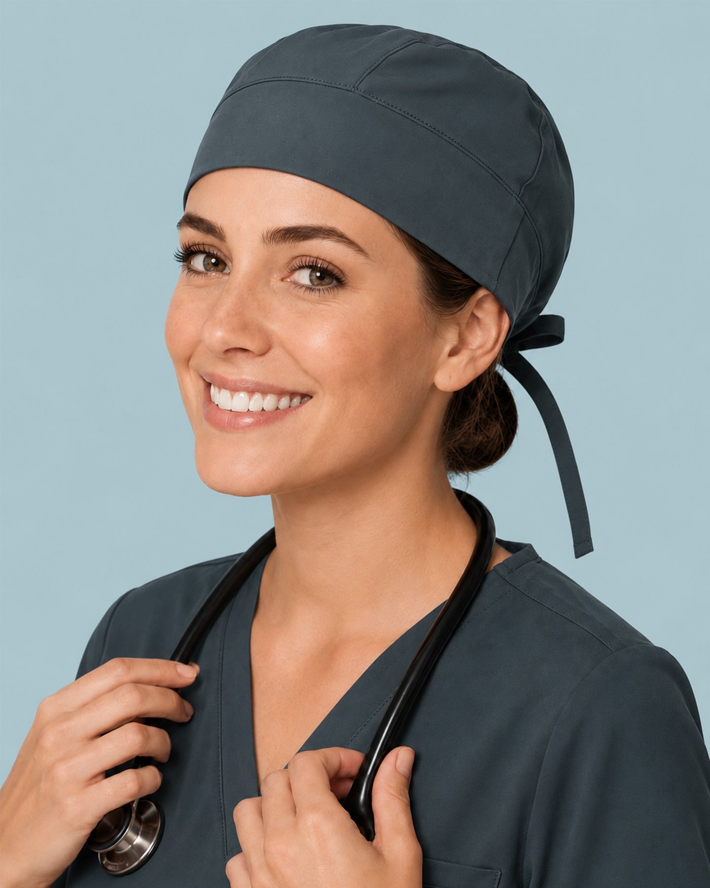 Premium Satin-Lined Scrub Cap Dark Harbor