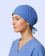Premium Satin-Lined Scrub Cap Ceil Blue