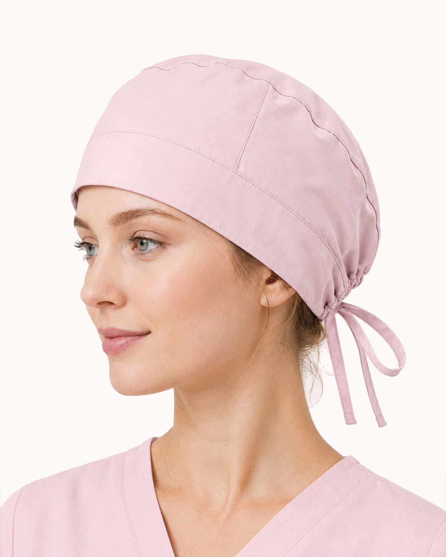 Premium Satin-Lined Scrub Cap Rose Quartz