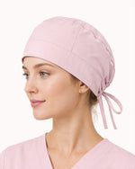 Premium Satin-Lined Scrub Cap Rose Quartz