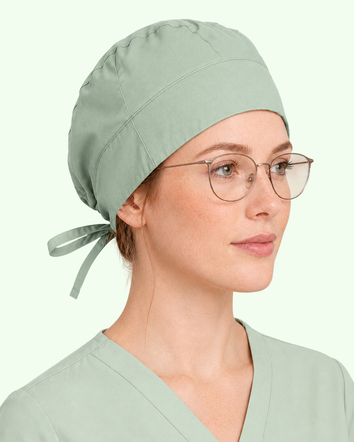 Premium Satin-Lined Scrub Cap Mint