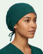 Premium Satin-Lined Scrub Cap Midnight Green