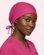 Premium Satin-Lined Scrub Cap Wild Berry