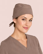 Premium Satin-Lined Scrub Cap Mocha
