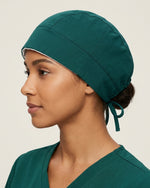 Premium Satin-Lined Scrub Cap Midnight Green