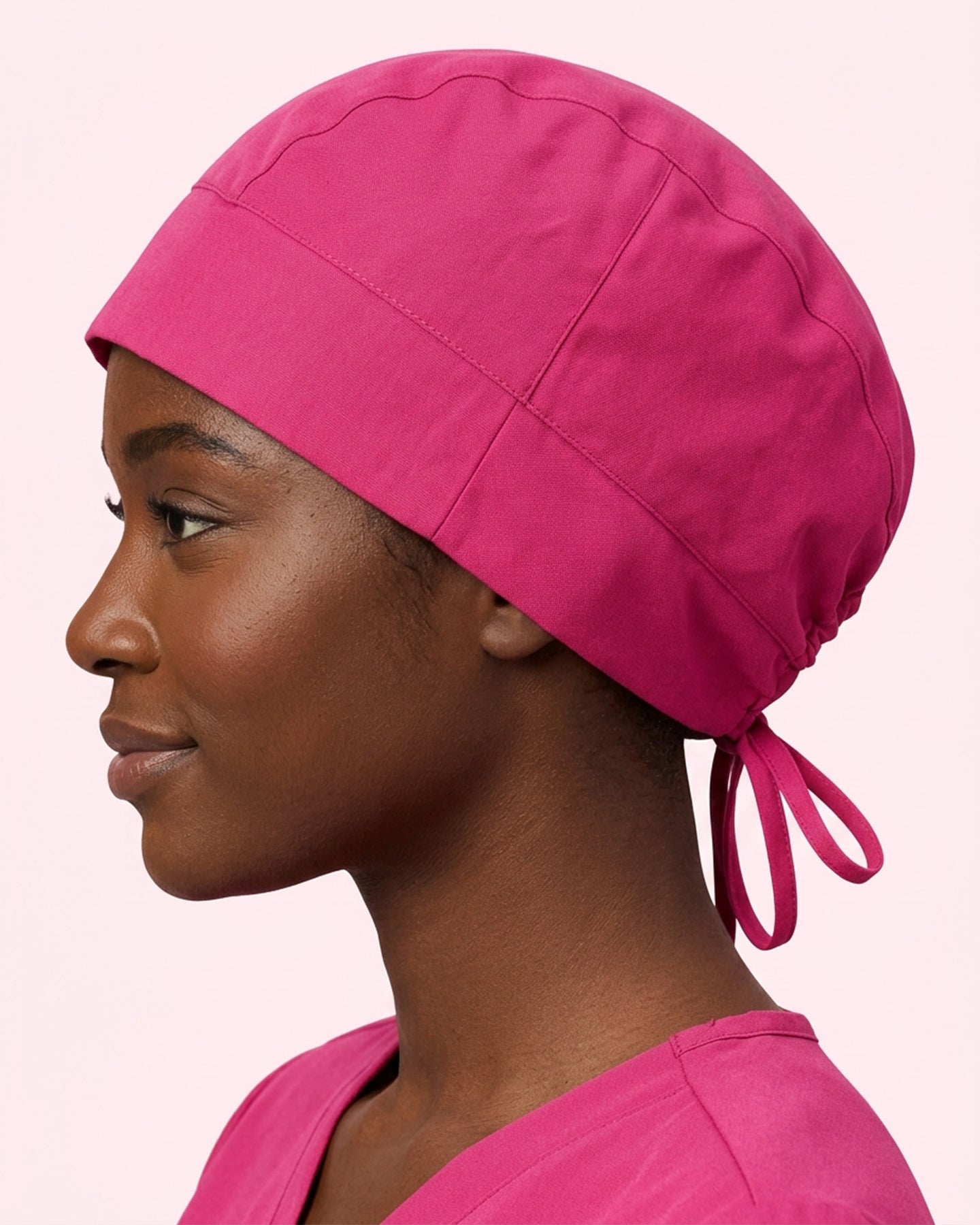 Premium Satin-Lined Scrub Cap Wild Berry