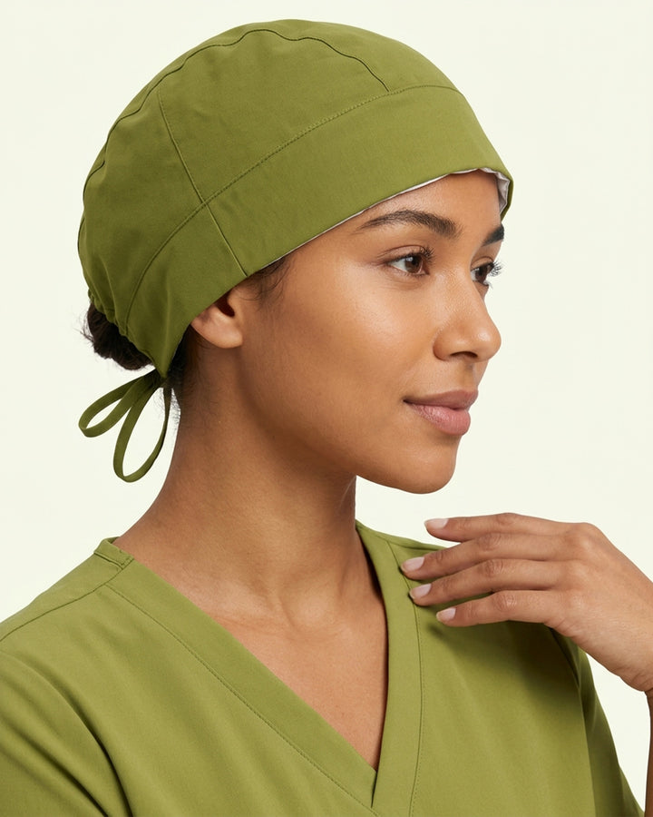Premium Satin-Lined Scrub Cap Avocado