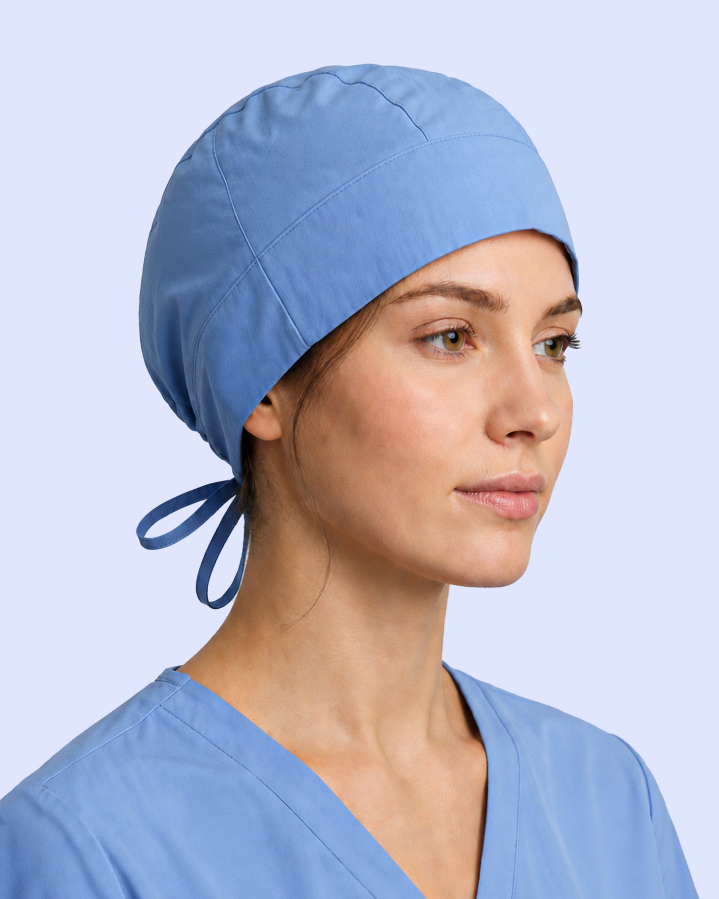 Premium Satin-Lined Scrub Cap Ceil Blue